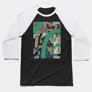 Art Acrylic artwork abstract Sage Baseball T-Shirt